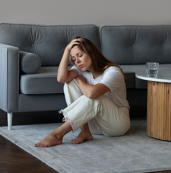 Young Female suffering from Anxiety & Depression