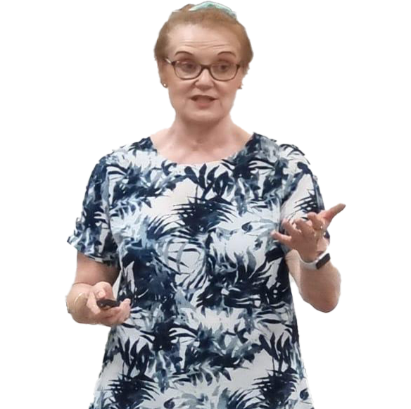 Gabrielle Riches Conducting a seminar on Healthcare